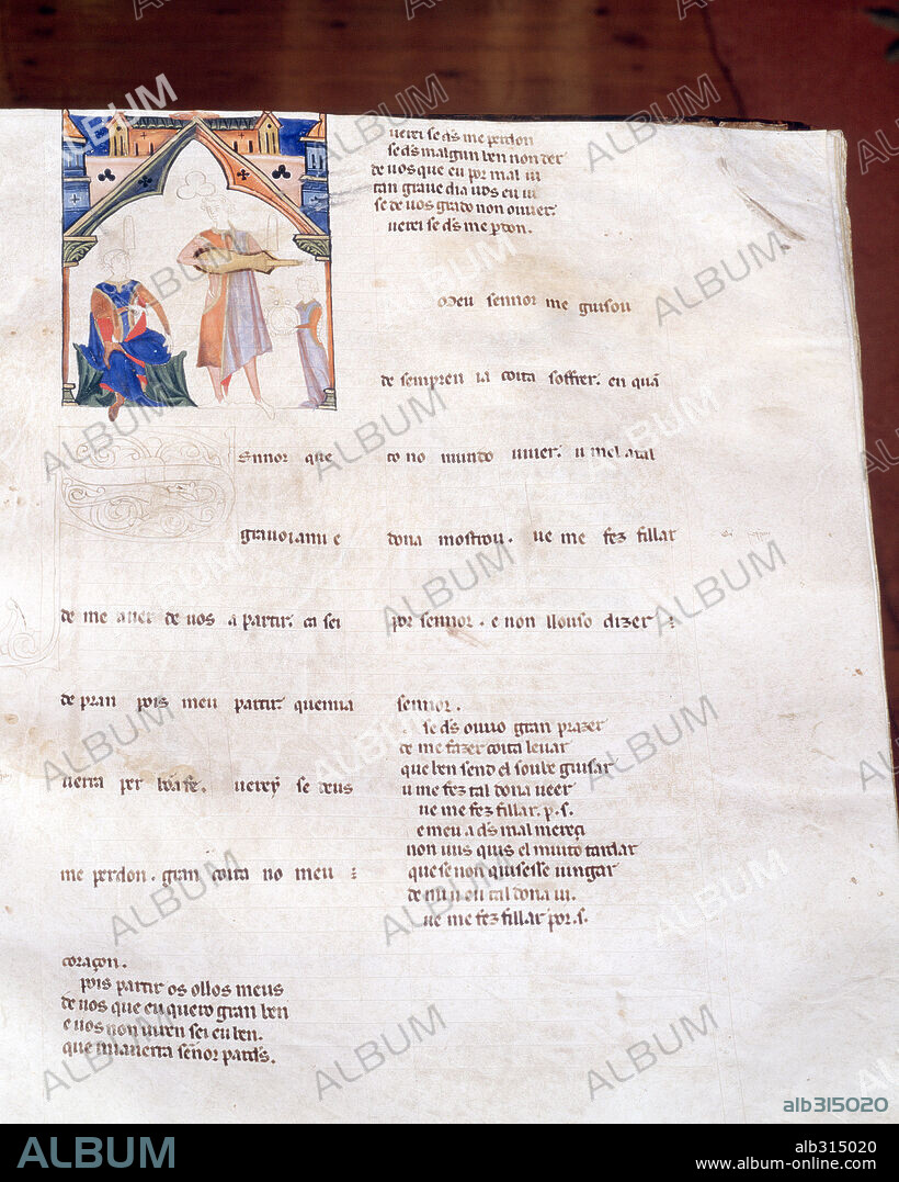 Página 197/R del "Cancionero de Ajuda", Siglos XIII-XIV.
