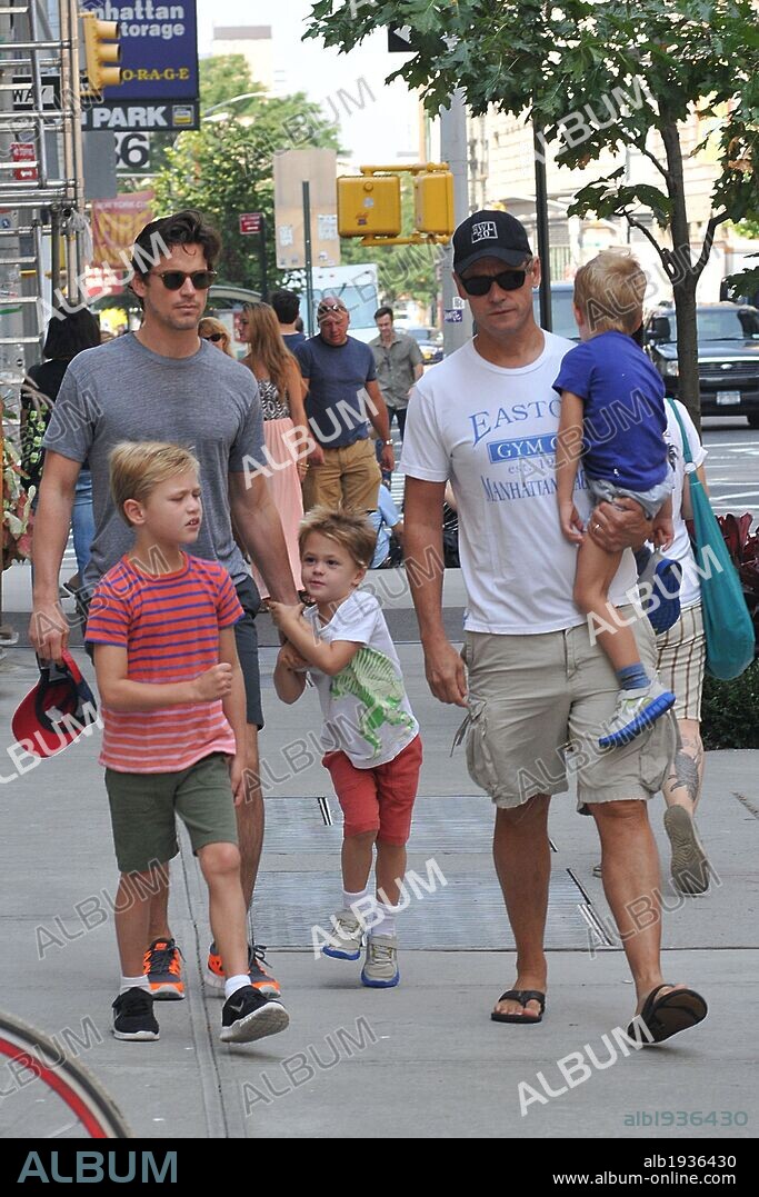 Aug. 3, 2012 - New York, NY, USA - . . . . . .August 2, 2012...New York City Simon Halls, Matt Bomer and sons, Kit, Walker and Henry out and about on August 2, 2012 in New York City. 03/08/2012