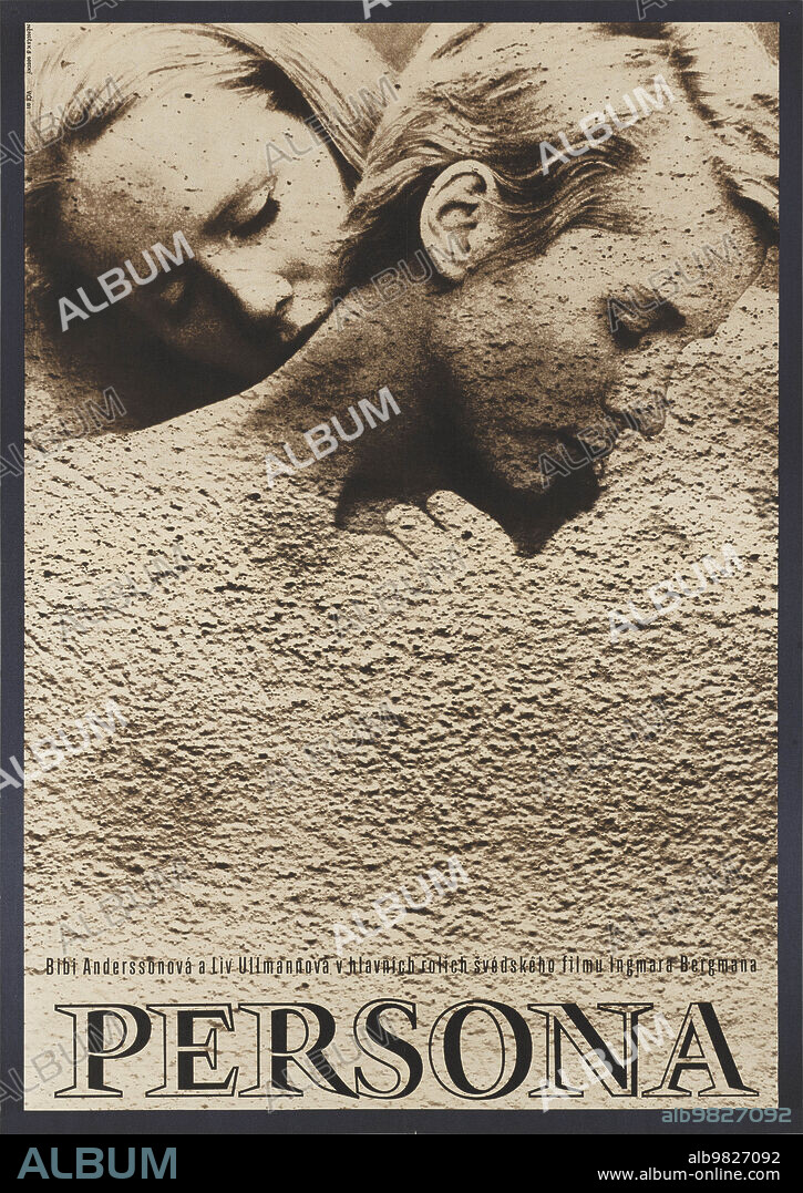 MIROSLAV NEMECEK. Movie poster "Persona" by Ingmar Bergman.