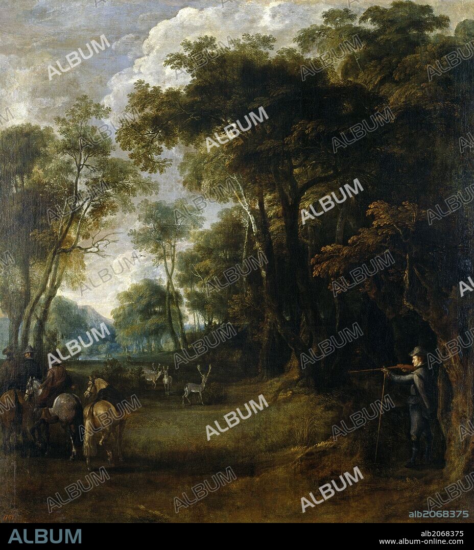 PIETER SNAYERS. Peter Snayers / 'Cacería de Felipe IV', 1637, Flemish School, Oil on canvas, 162 cm x 145 cm, P01737.