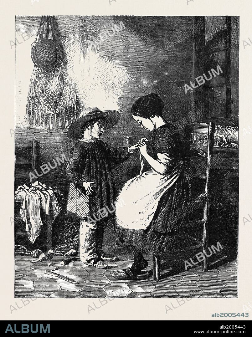 "THE CUT FINGER" BY EDOUARD FRERE, IN THE FRENCH EXHIBITION.