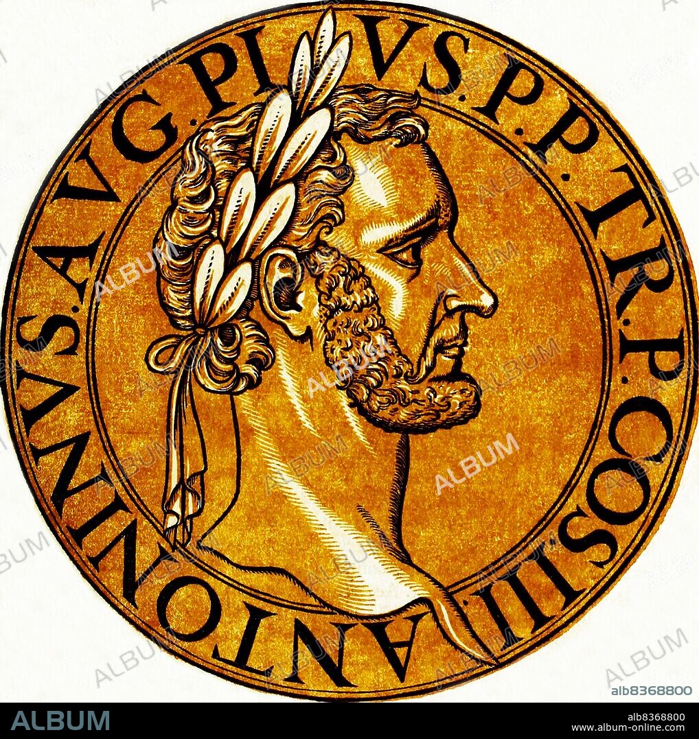 Antoninus (86-161) was born in 86 to Consul Titus Aurelius Fulvus, and would grow up to become friend and ally to Emperor Hadrian, who adopted him as son and heir in 138. In turn, Hadrian made Antoninus adopt future emperors Marcus Aurelius and Lucius Verus as his successors.<br/><br/>. Antoninus became emperor in the same year as his adoption, acquiring the name Pius after he persuaded the Senate to grant Hadrian divine honours. He made few initial changes to Hadrian's arrangements and policies, and he oversaw a non-military and mostly peaceful reign, the most peaceful in the Principate's history. He was also perhaps the instigator of the first direct contact between Rome and China, confusion remaining whether Antoninus or Marcus Aurelius sent the first envoy.<br/><br/>. Antoninus Pius died of illness in 161, aged 74, and was succeeded by his adopted sons Marcus Aurelius and Lucius Verus, who reigned as co-emperors. Antoninus Pius is named as one of the 'Five Good Emperors', and was the longest reigning emperor since Augustus, surpassing Tiberius by a few months.