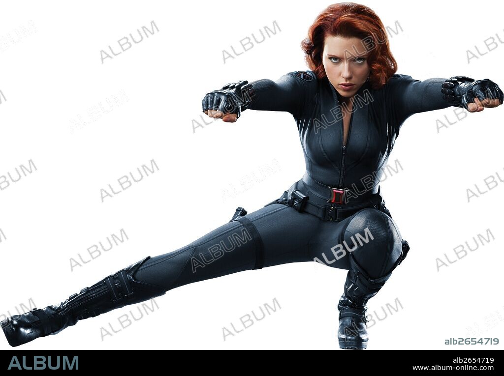 SCARLETT JOHANSSON en LOS VENGADORES, 2012 (THE AVENGERS), dirigida por JOSS WHEDON. Copyright MARVEL ENTERPRISES.