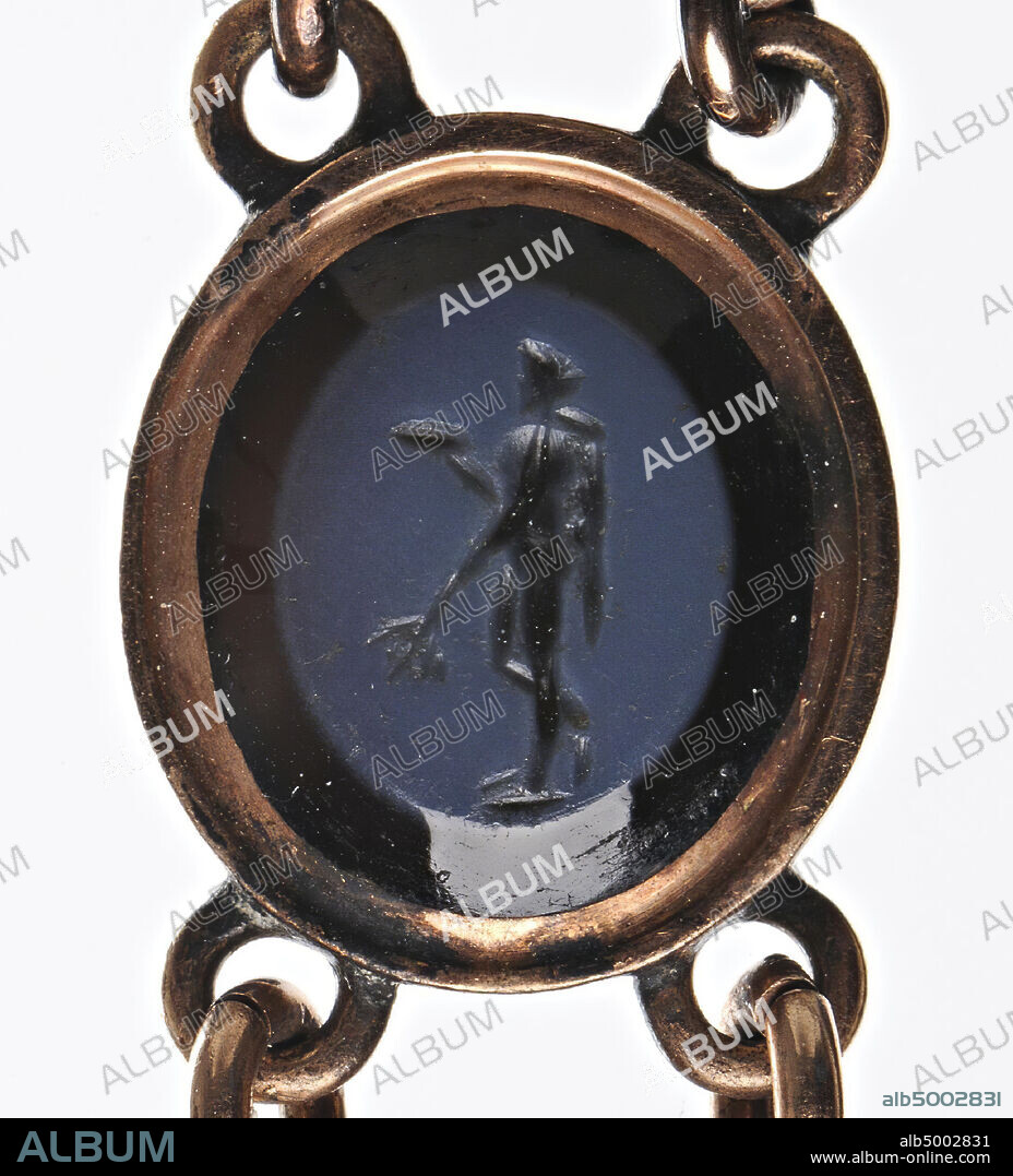 Vz: Bonus Eventus, gem, intaglio, ringstone, agate, nicolo, Color: black.