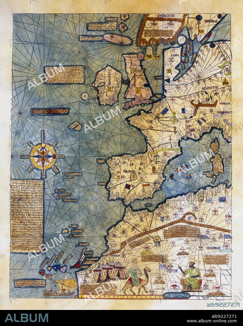 Facsimile of the Catalan Atlas of 1375, preserved in the National Library of Paris.