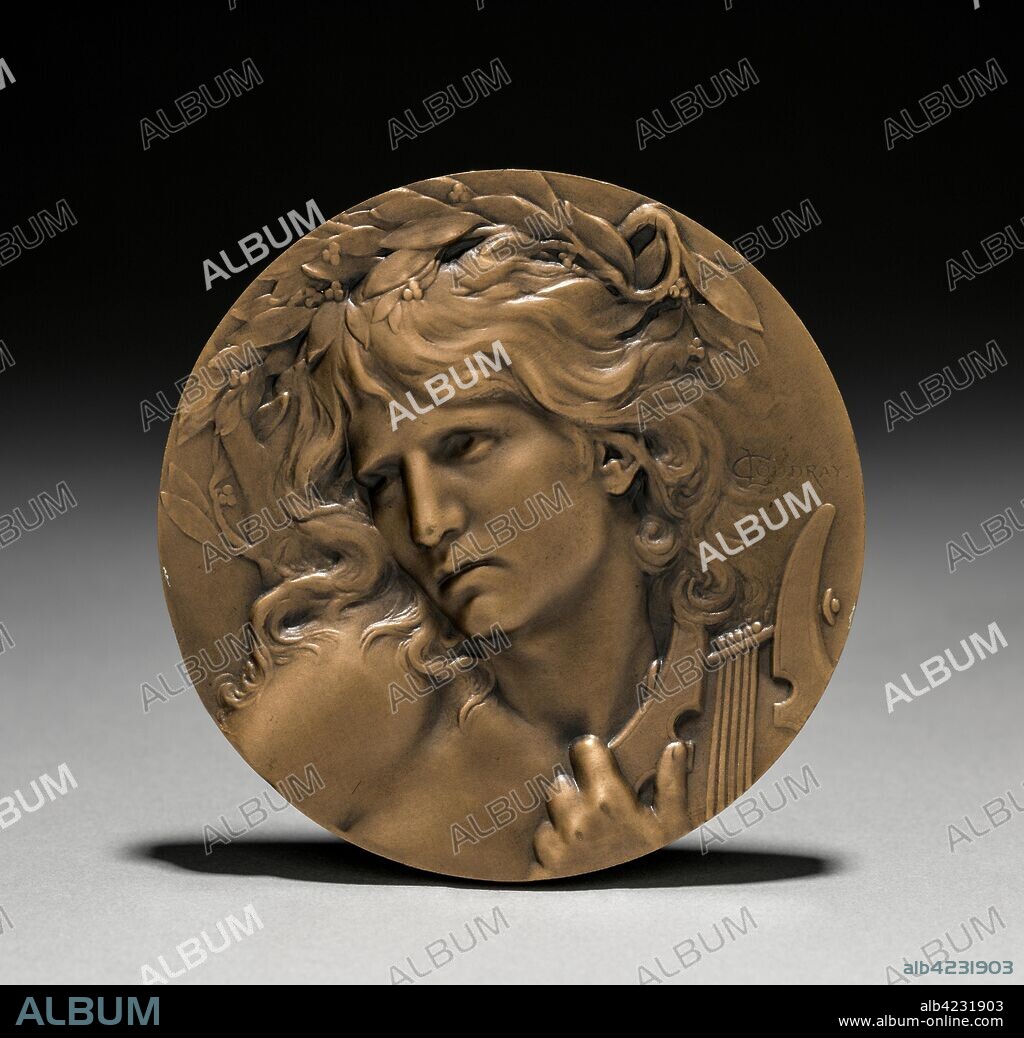 Medal Presented to Loïe Fuller by the French Government: Orpheus at the Entrance to the Underworld (obverse). Marie Alexandre Lucien Coudray (French, 1864-1932). Bronze; diameter: 7 cm (2 3/4 in.).