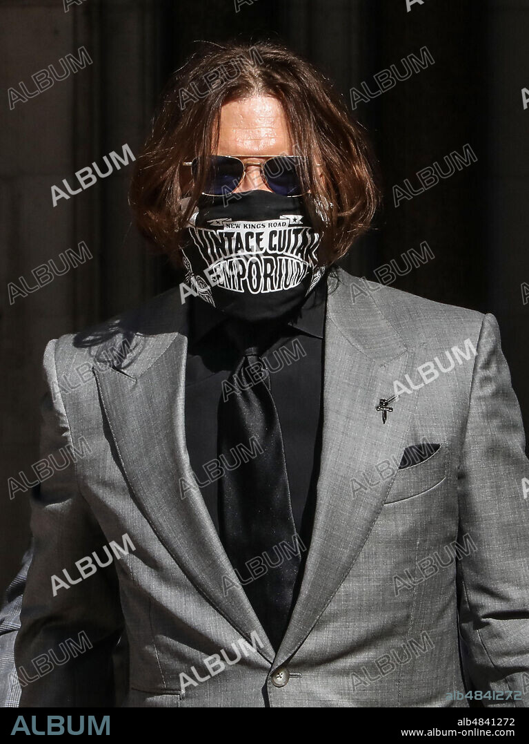 July 28, 2020, London, United Kingdom: Johnny Depp arrives for final day of libel trial at the Royal Courts of Justice in London. (Credit Image: © Brett Cove/SOPA Images via ZUMA Wire).
