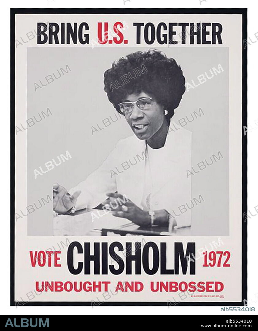 Shirley Anita Chisholm (1924 – 2005) American politician. In 1968, she became the first black woman elected to the United States Congress. In the 1972 United States presidential election, she became the first black candidate to run for a major party's nomination for President of the United States, and the first woman to run for the Democratic Party's presidential nomination.