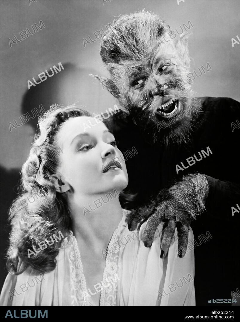 MATT WILLIS and NINA FOCH in RETURN OF THE VAMPIRE, 1943, directed by LEW LANDERS. Copyright COLUMBIA PICTURES.