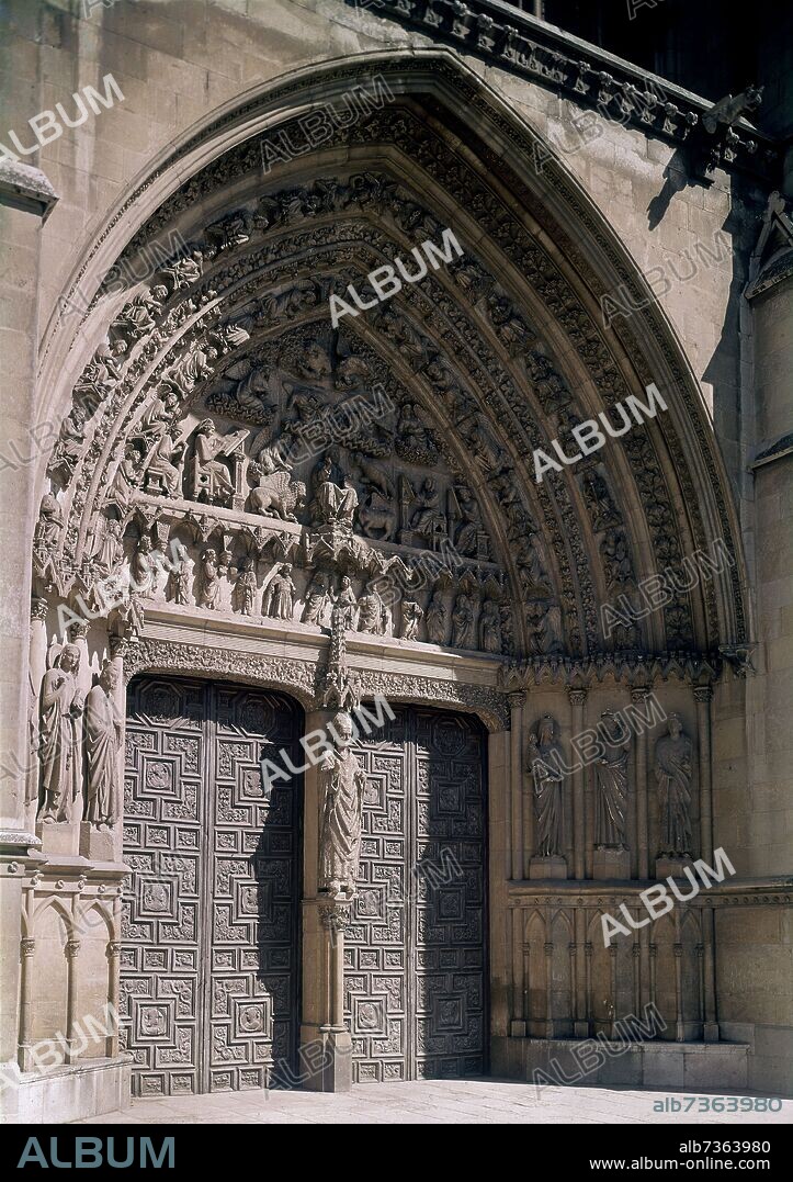 PORTADA DE SAN FROILAN - PORTADA CENTRAL DE LA FACHADA MERIDIONAL DE LA CATEDRAL DE LEON - SIGLO XIII - GOTICO ESPAÑOL.