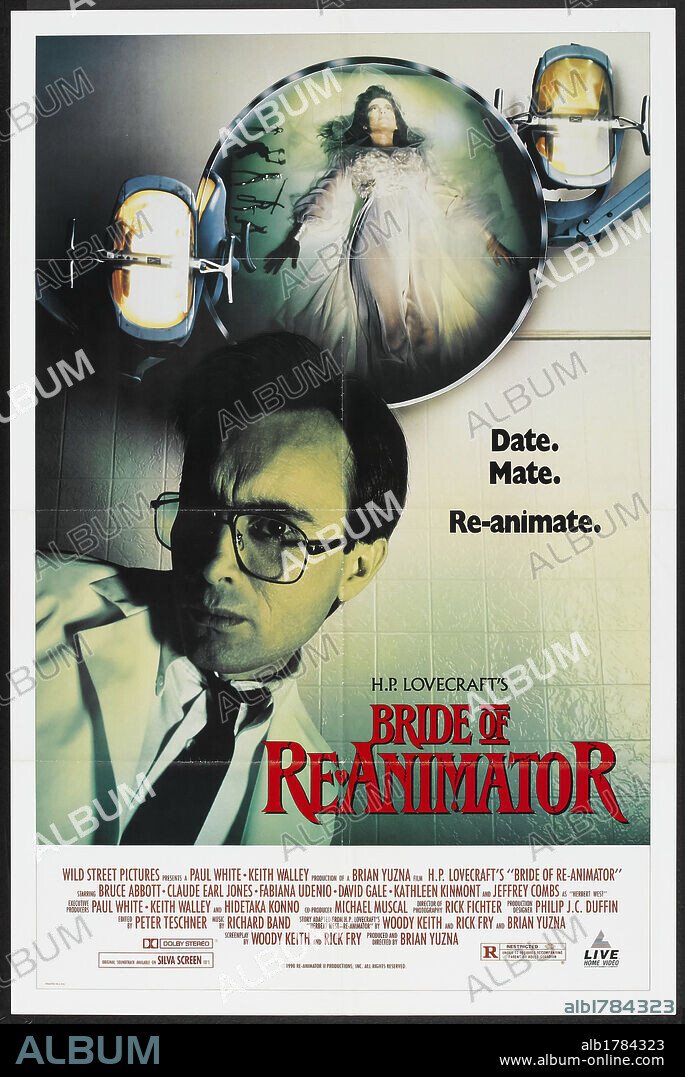 Poster de LA NOVIA DE RE-ANIMATOR, 1990 (BRIDE OF RE-ANIMATOR), dirigida por BRIAN YUZNA.