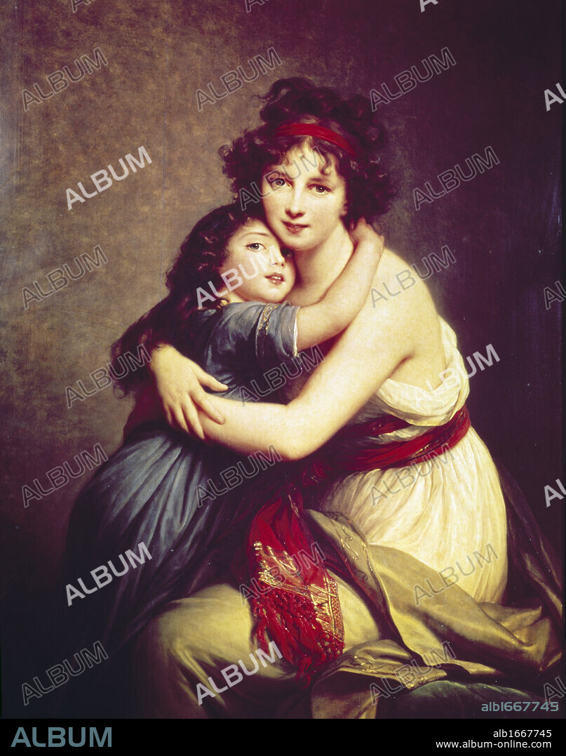 ELISABETH LOUISE VIGÉE-LEBRUN. Madame Vigee-lebrun and Her Daughter, by Elisabeth Louise Vigee Le Brun 1755-1842.