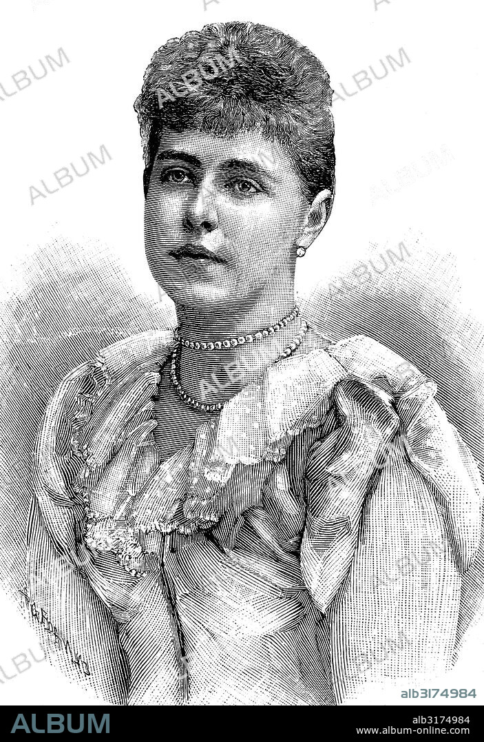 Princess mary, duchess of gloucester and edinburgh, 1776 - 1857, historical illustration circa 1893.