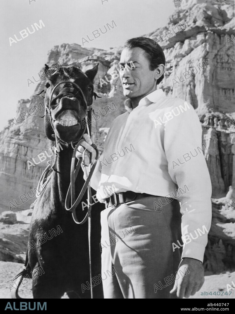GREGORY PECK en HORIZONTES DE GRANDEZA, 1958 (THE BIG COUNTRY), dirigida por WILLIAM WYLER. Copyright UNITED ARTISTS.