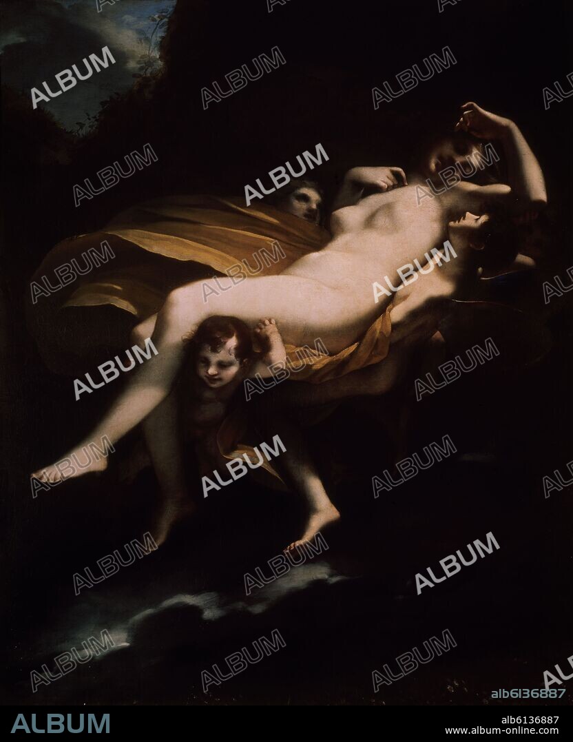 PIERRE PAUL PRUD'HON. EL RAPTO DE PSIQUIS - 1808 - CLASICISMO FRANCES - O/L - 195x157 cm.