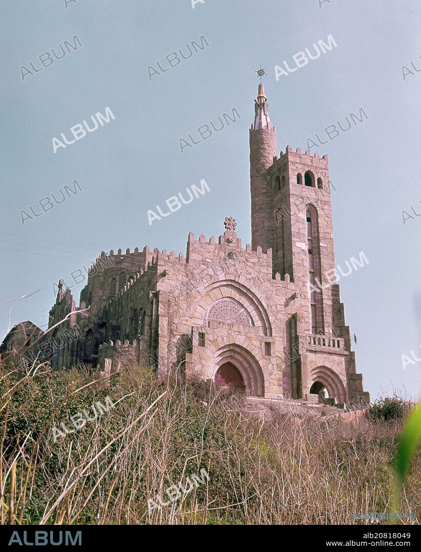 ANTONIO PALACIOS (1876-1945). TEMPLO VOTIVO DEL MAR TAMBIEN CONOCIDO COMO IGLESIA DE SAN JUAN DE PANXON - 1932 - FOTO AÑOS 70.