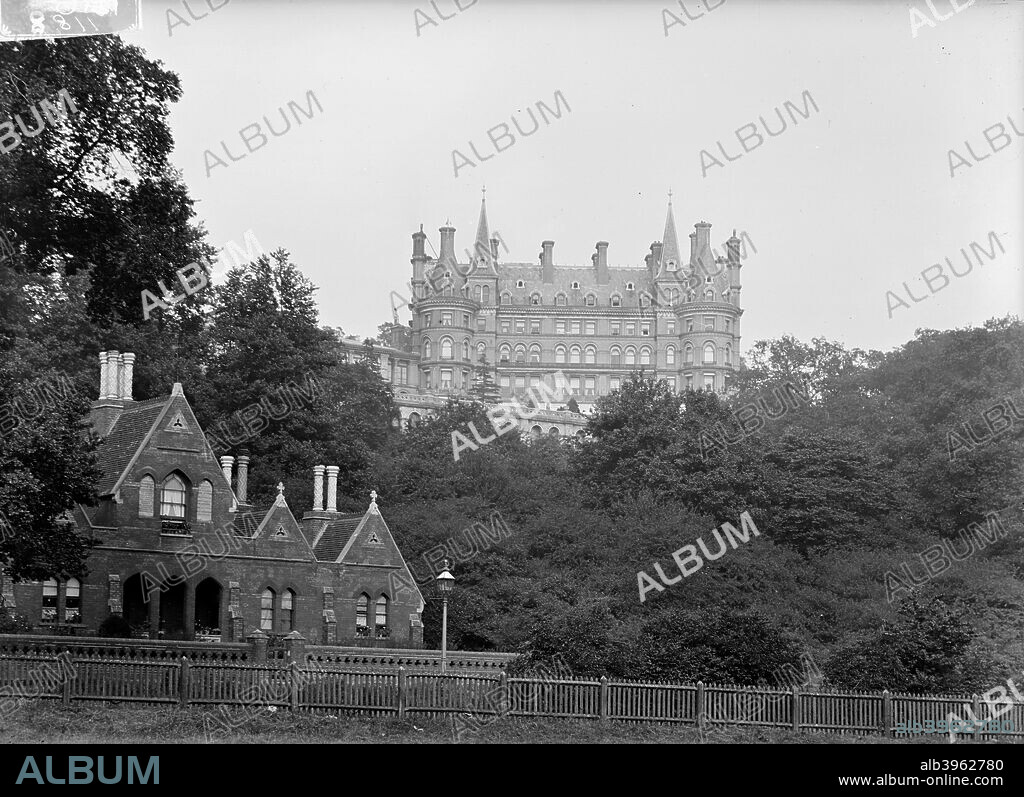 The Star & Garter Hotel, Richmond Hill, London. The Star & Garter was a very successful hotel rebuit in 1864 in the style of a French chateau to designs by EM Barry. It was demolished after the First World War, when it had served as a hospital for troops.