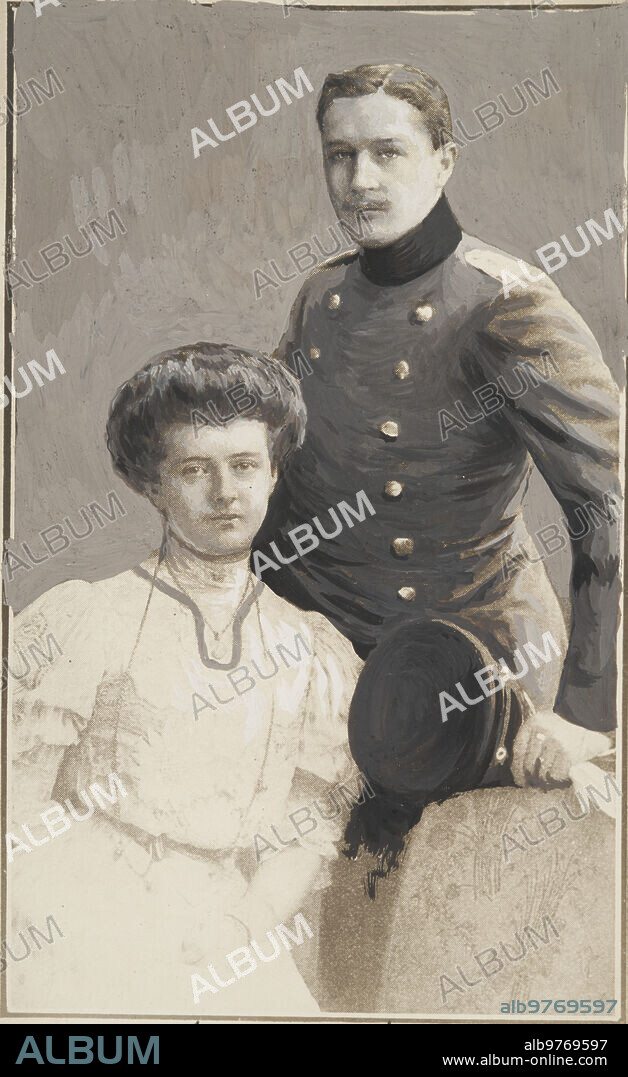 28/02/1906. Princesa Sofía (Carlota) de Oldenburgo y el Príncipe Eitel (Federico Guillermo) de Alemania, cuyo matrimonio se verificó en Berlín.