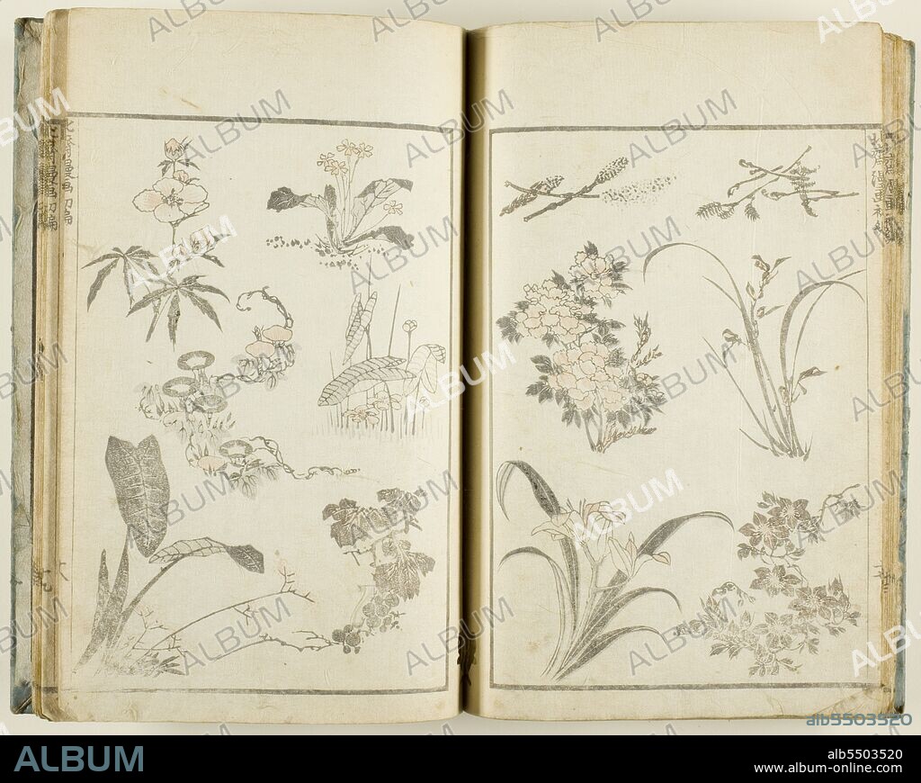 KATSUSHIKA HOKUSAI. Hokusai manga (Sketches of Hokusai), v. 1-3, 5-11, and 14 of 15, Japan, 1812/78.