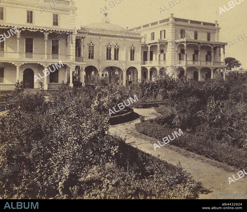 Egypt. - Cairo. New Palace of Casr Nasr, on the Shubra Road. Lent by...Viceroy to...Prince of Wales for...Residence...visit., Frank Mason Good (English, 1839 - 1928), 1869–1871, Albumen silver print.