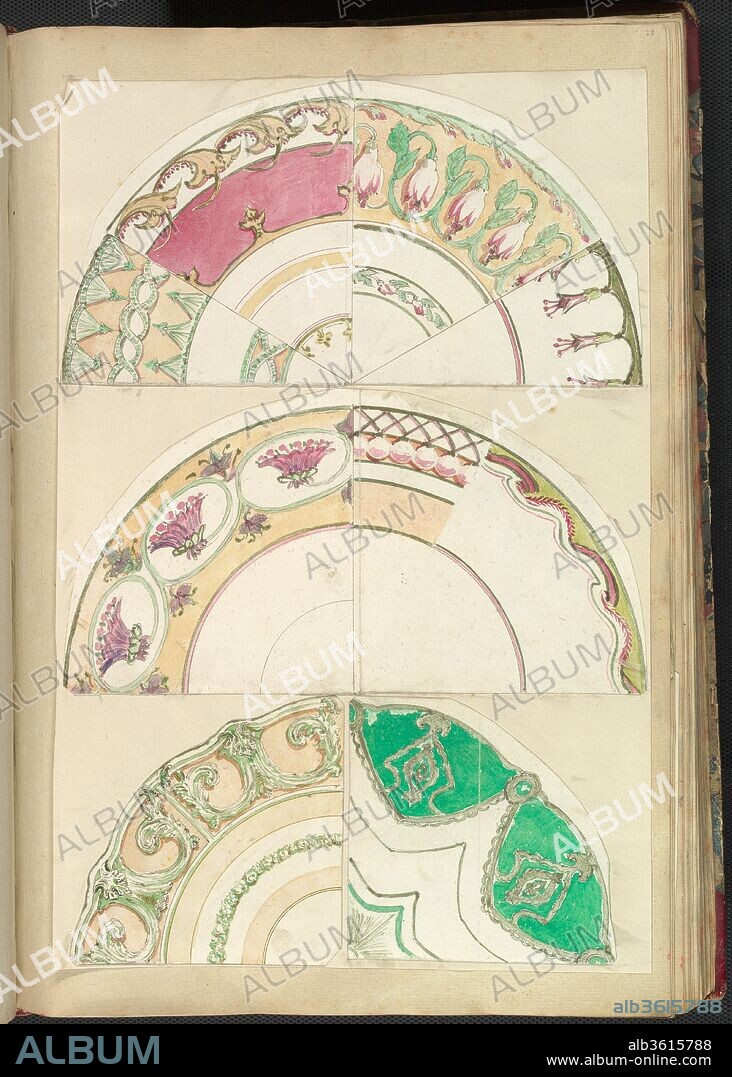 Nine Designs for Decorated Plates. Artist: Alfred Henry Forrester [Alfred Crowquill] (British, London 1804-1872 London). Dimensions: sheet: 16 3/4 x 11 7/16 in. (42.5 x 29 cm). Patron: Probably commissioned by Samuel Alcock & Company (British, active ca. 1828-1859). Date: 1845-55.