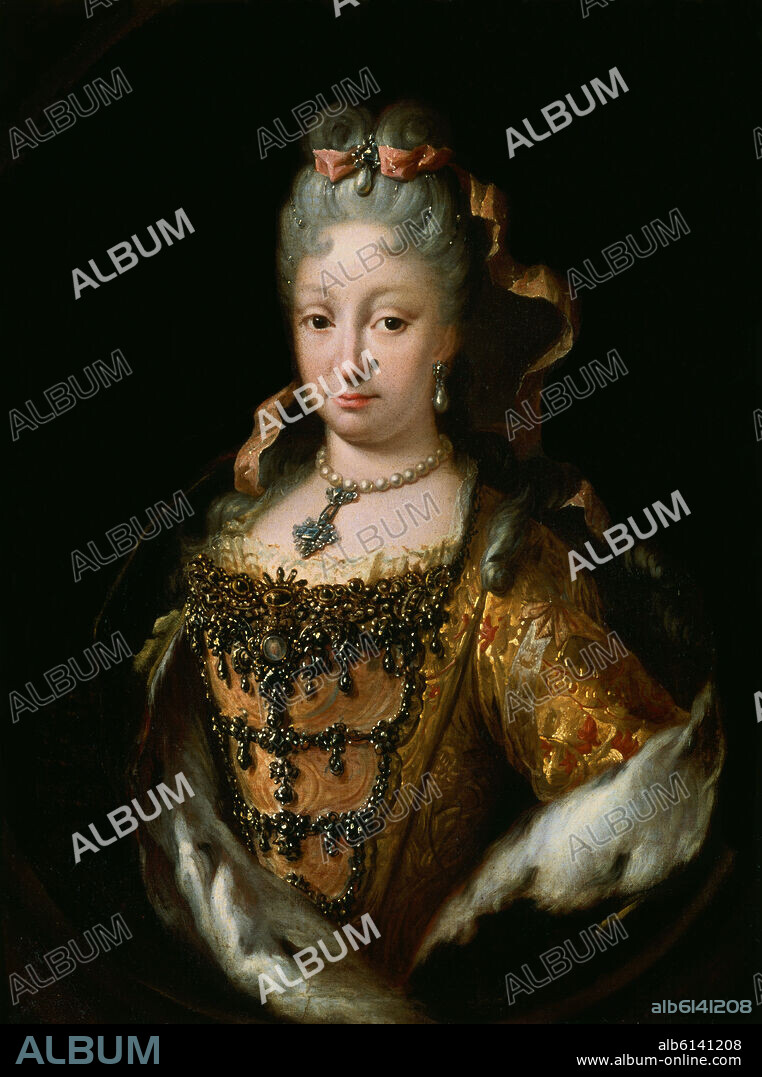 JACINTO MELENDEZ MIGUEL (1679-1731). 'Elisabeth Farnese, Queen of Spain', 1718-1722, Oil on canvas, 82 cm x 62 cm, P07604.