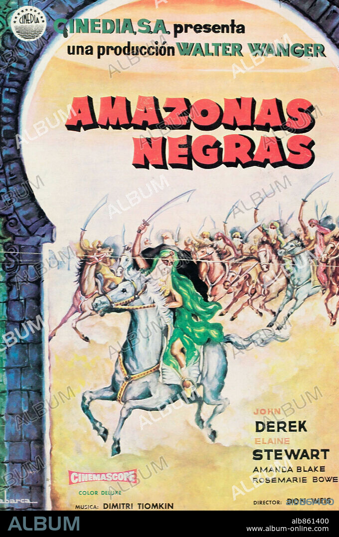 Poster de AMAZONAS NEGRAS, 1954 (THE ADVENTURES OF HAJJI BABA), dirigida por DON WEIS. Copyright ALLIED ARTISTS.