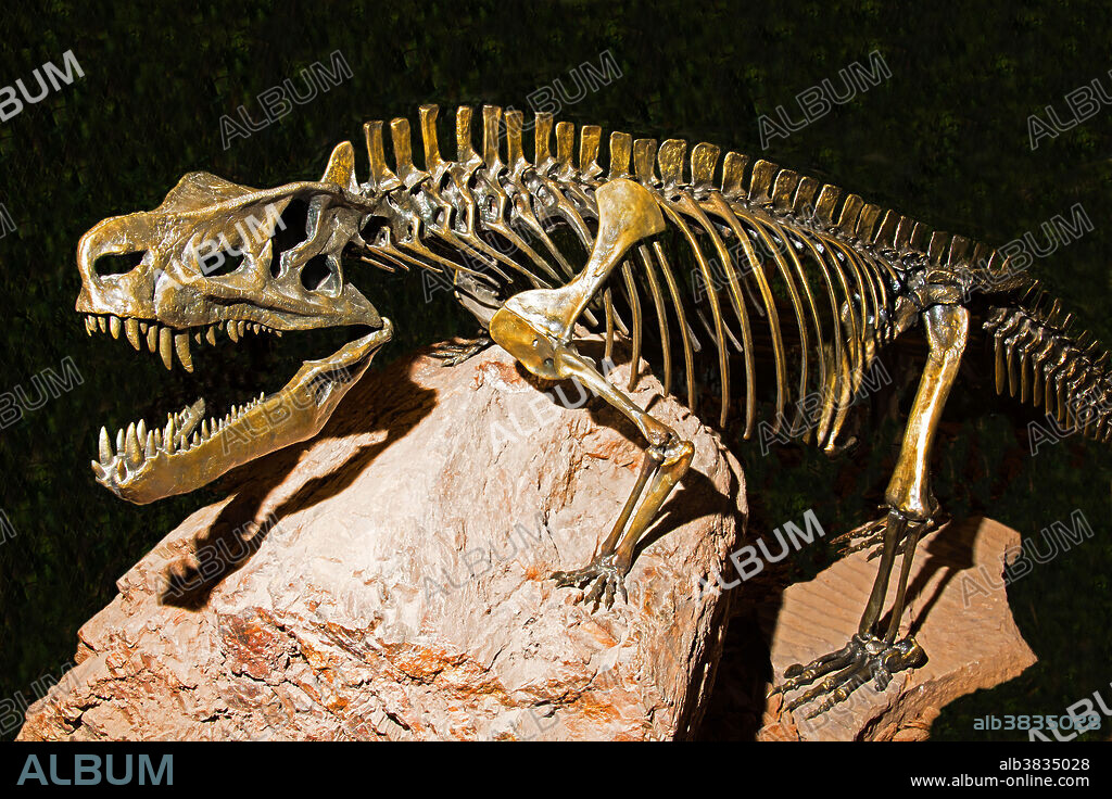 Postosuchus kirkpatricki dinosaur. Mesalands Community College Dinosaur Museum. Tucumcari, New Mexico.