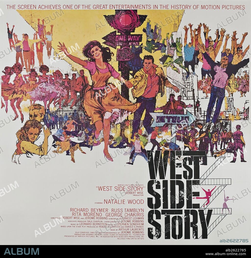 Affiche de WEST SIDE STORY, 1961, réalisé par ROBERT WISE. Copyright MIRISCH-7 ARTS/UNITED ARTISTS.