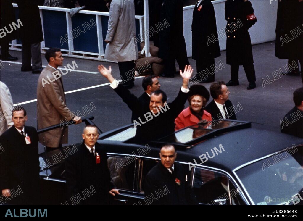 Richard Nixon being inaugurated as the 37th President of the United States in 1969.