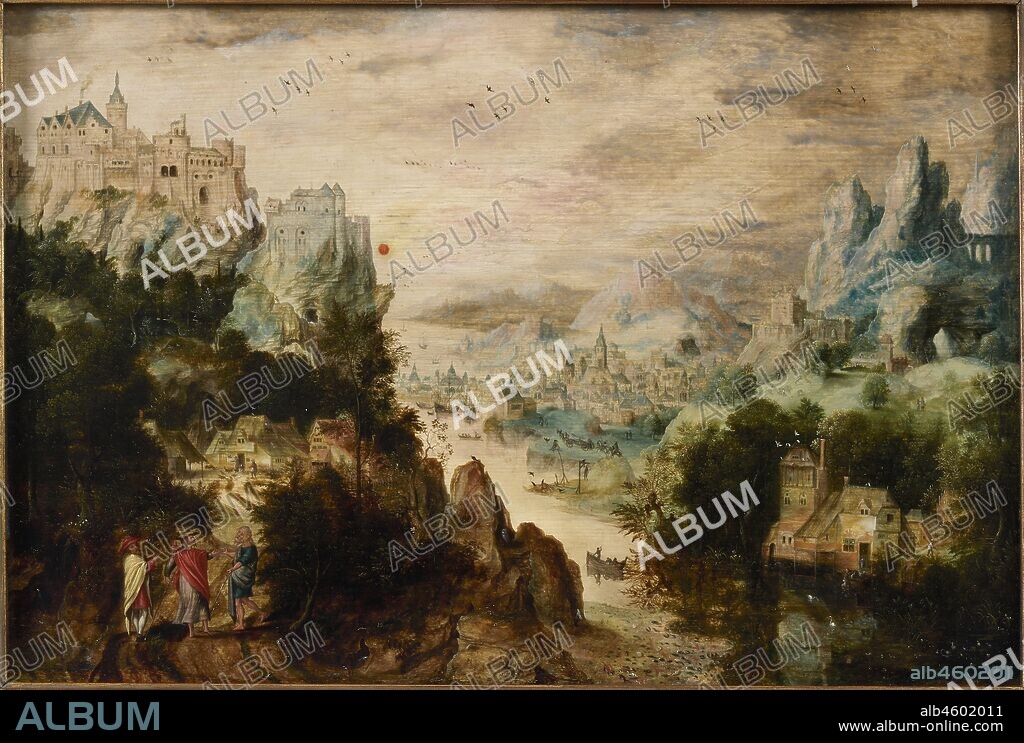 HENRI DE HERRI MET DE BLES. Landscape with Road to Emmaus.