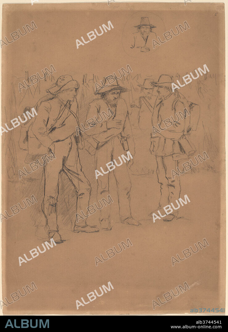 WINSLOW HOMER. Prisoners of War. Dated: 1864. Dimensions: sheet: 35.4 × 25.3 cm (13 15/16 × 9 15/16 in.). Medium: graphite on wove paper.