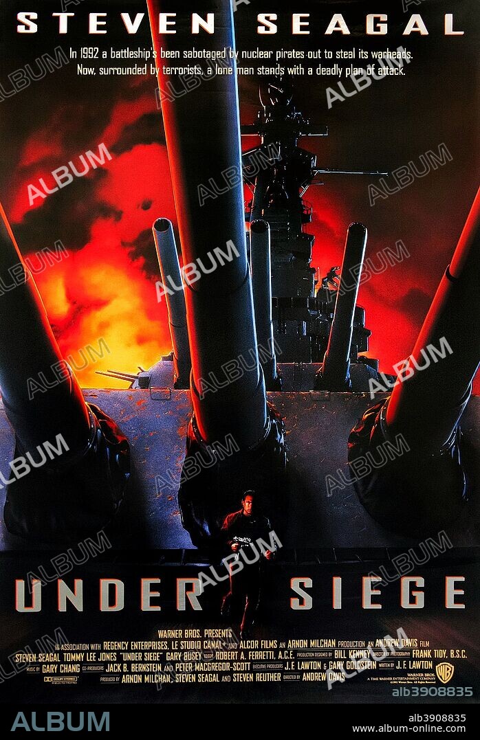 Poster de ALERTA MÁXIMA, 1992 (UNDER SIEGE), dirigida por ANDREW DAVIS. Copyright WB/REGENCY ENTERPRISES V.O.F./CANAL +.