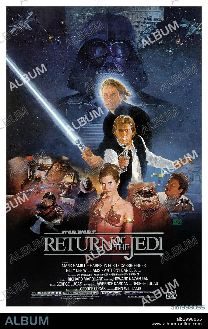 Poster de STAR WARS: EPISODIO VI-EL RETORNO DEL JEDI, 1983 (STAR WARS: EPISODE VI-RETURN OF THE JEDI), dirigida por RICHARD MARQUAND. Copyright LUCASFILM/20TH CENTURY FOX.