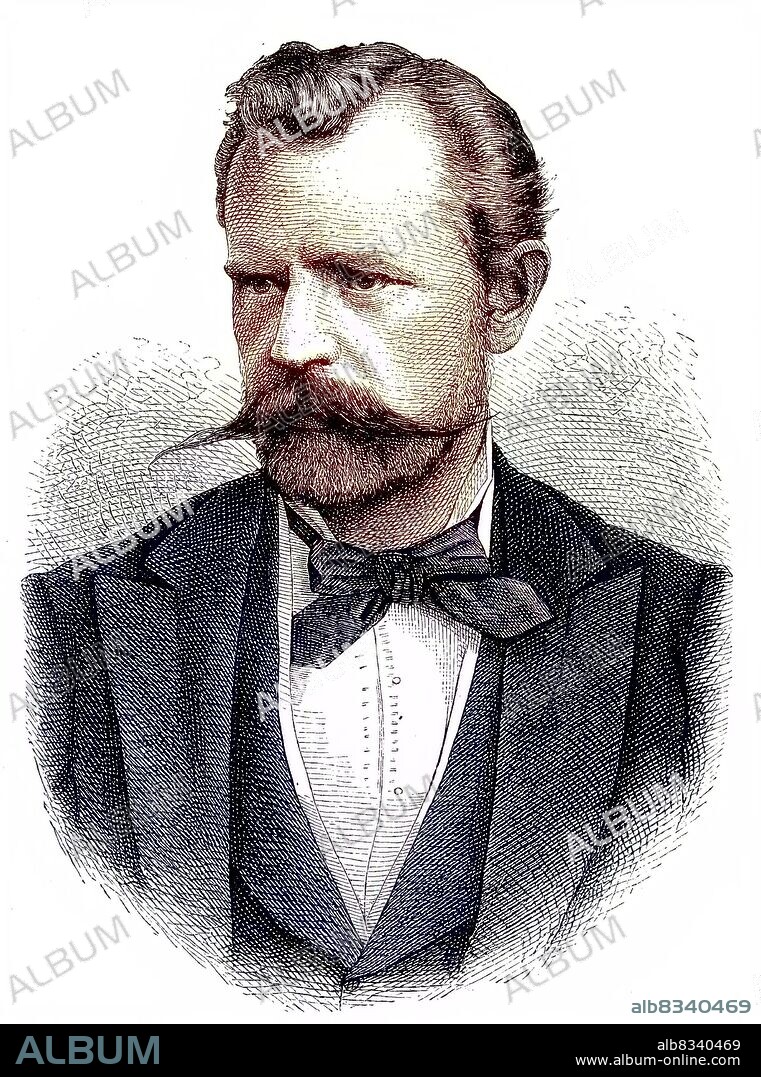 Carl Humann, Karl, 1839-1896, a German engineer, architect and archaeologist / Carl Humann, Karl, 1839-1896, deutscher Ingenieur, Architekt und Arch§ologe, historisch, historical, digital improved reproduction of an original from the 19th century / digitale Reproduktion einer Originalvorlage aus dem 19. Jahrhundert, Originaldatum nicht bekannt, koloriert, handcoloriert, Koloration.