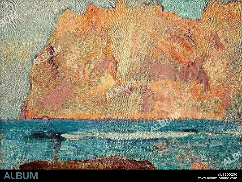 JOAQUIN SOROLLA. Joaquín Sorolla/El Caval Bernat por la tarde, Cala de San Vicente, 1919. Óleo sobre lienzo, 51x72,50 cm.