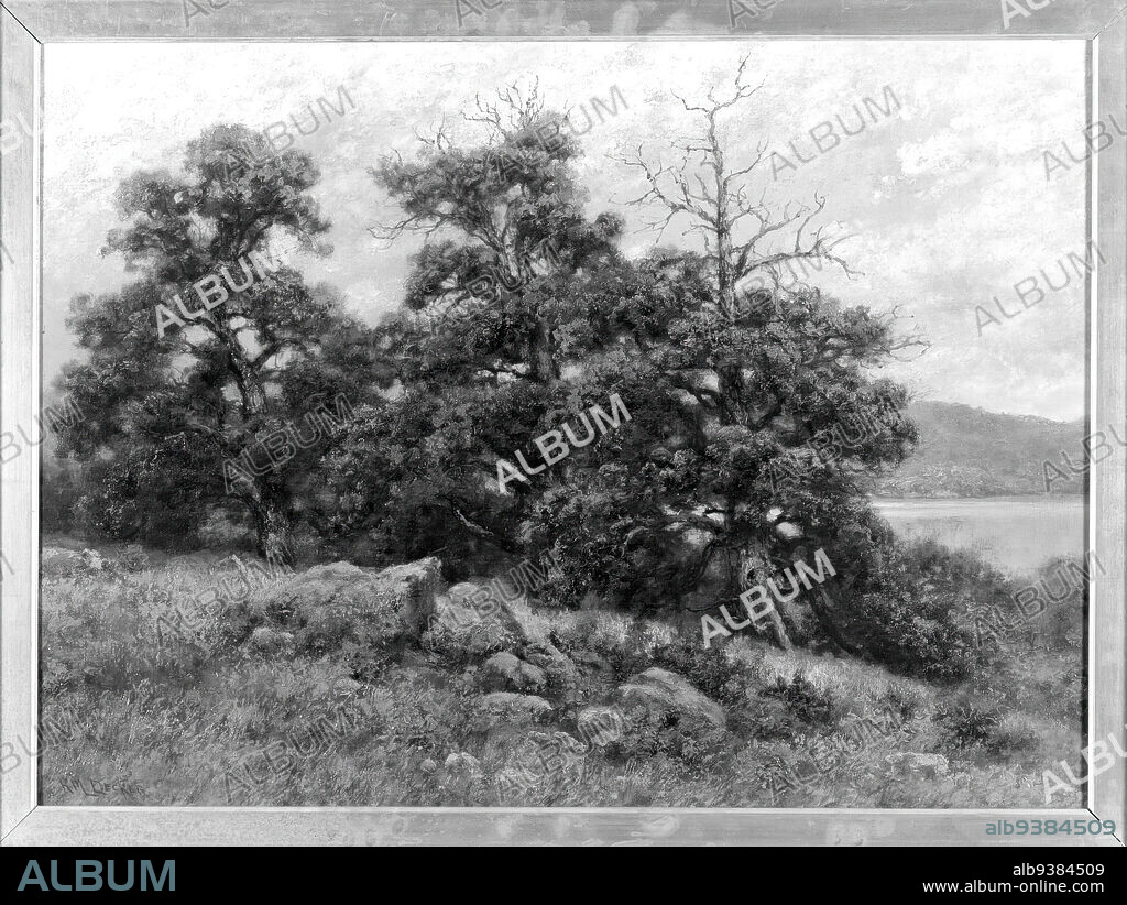 Old Chestnuts at Bolton, Lake George, Robert Melvin Decker, American, 1847-1921, Oil on canvas, ca. 1890-1895, 22 x 29 15/16 in., 55.9 x 76.1 cm, American Chestnut, Castanea dentata, Chestnut tree, nature, pastoral, tree.