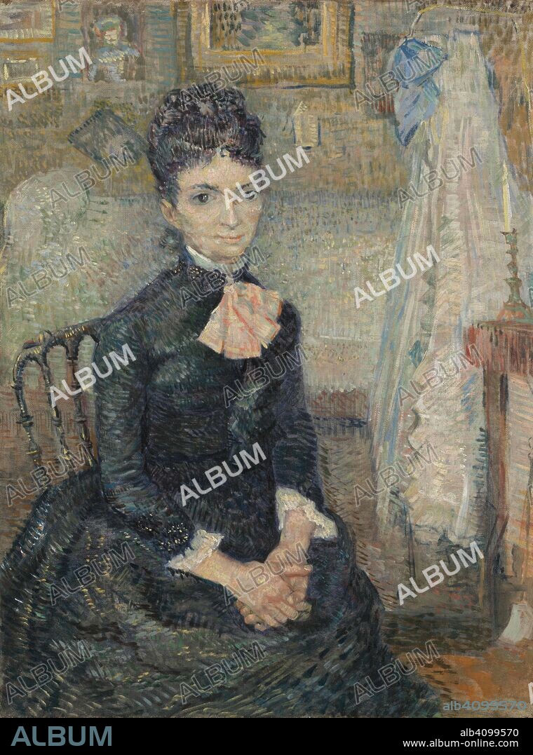 VINCENT VAN GOGH. Portrait of Léonie Rose Charbuy-Davy. Date: March-April 1887, Paris. Dimensions: 60.7 cm x 45.7 cm, 79 cm x 64.2 cm.