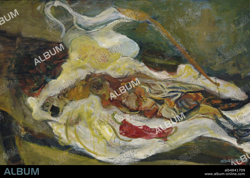 CHAIM SOUTINE. Chaïm Soutine (1893-1943). Pintor francés de origen bielorruso. Nature morte au faisan (Naturaleza muerta con faisán), h. 1924. Oleo sobre lienzo (64,5 x 92 cm). Museo de La Orangerie. París. Francia.