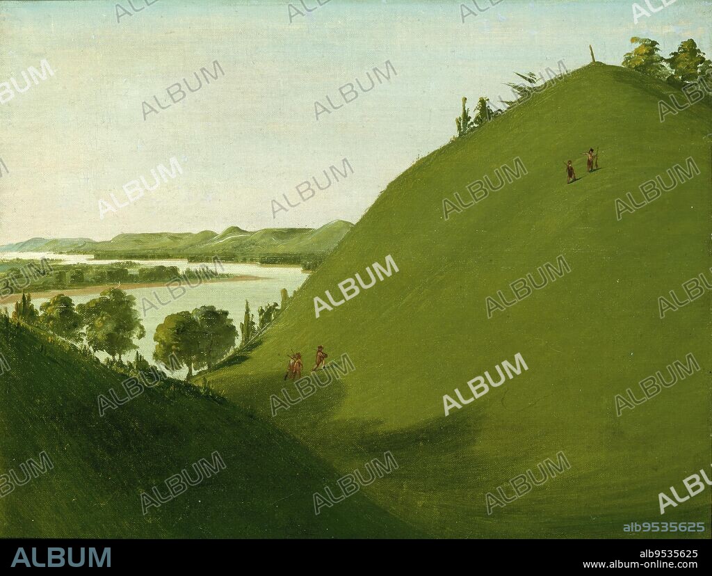 GEORGE CATLIN. Floyd's Grave, Where Lewis and Clark Buried Sergeant Floyd in 1804. oil on canvas. Date: 1832.