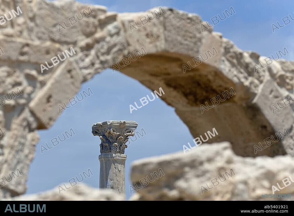 Archaeological excavation site of the ancient city of Kourion, South Cyprus, south coast, Greek Cyprus, Southern Europe