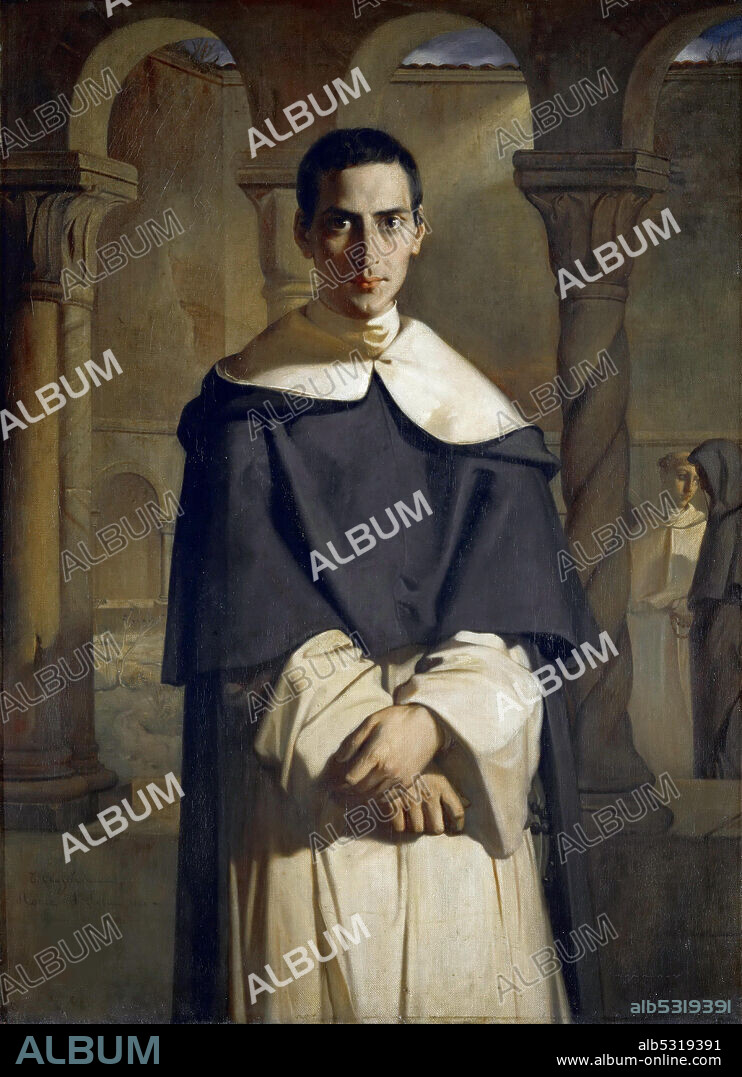 THEODORE CHASSERIAU. Portrait of Henri Dominique Lacordaire.