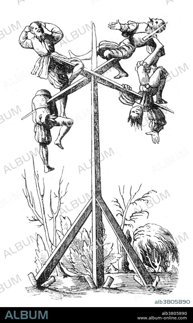 Die strafe des pfahlens (Penalty of the post). Impalement, as a method of execution and also torture, is the penetration of a human by an object such as a stake, pole, spear, or hook, often by complete or partial perforation of the torso. It was used particularly in response to crimes against the state and regarded across a number of cultures as a very harsh form of capital punishment and recorded in myth and art. Impalement was also used during wartime to suppress rebellion, punish traitors or collaborators, and as a punishment for breaches of military discipline. Offenders have also been impaled for a variety of cultural, sexual and religious reasons. References to impalement in Babylonia and the Neo-Assyrian Empire are found as early as the 18th century BC. Within the Ottoman Empire, this form of execution continued into the 20th century. Woodcut from Sebastian MÃ¼nster's "Cosmographia", 1552.