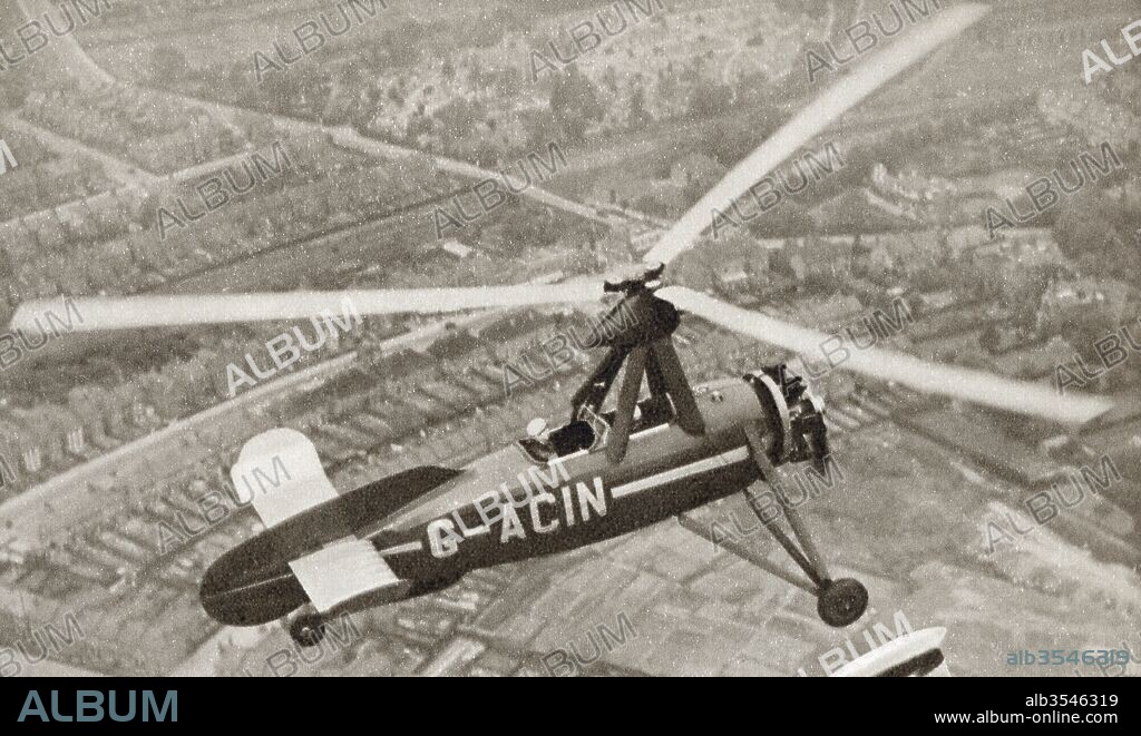 Juan de la Cierva's Autogyro c.1923. From The Story of 25 Eventful Years in Pictures, published 1935.