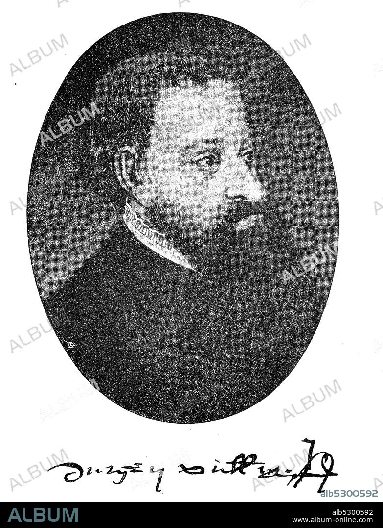 Jürgen Wullenwever, 1492 – 29 September 1537, burgomaster of Lübeck from 1533 to 1535  /  Jürgen Wullenwever, 1488 in Hamburg, gestorben 24. September 1537 in Wolfenbüttel), von 1533 bis 1535 Bürgermeister der Hansestadt Lübeck, Historisch, digital improved reproduction of an original from the 19th century / digitale Reproduktion einer Originalvorlage aus dem 19. Jahrhundert.