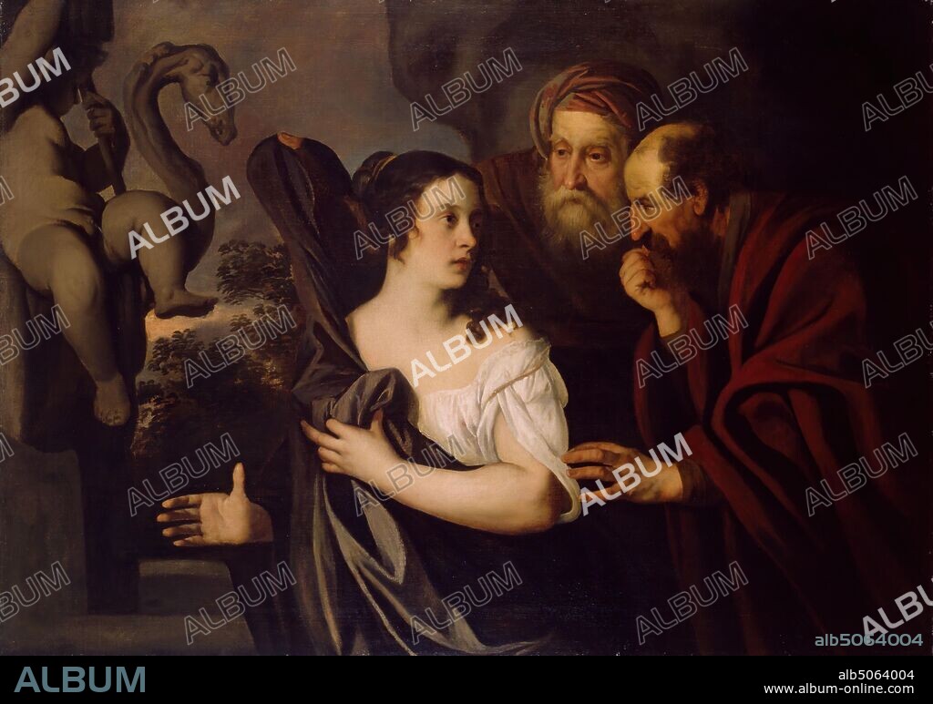 Susanna And The Elders, 17th century Sir Peter Lely, Oil Painting, Baroque, Bible, Old Master, Female, Male, Religion, Old Testament.