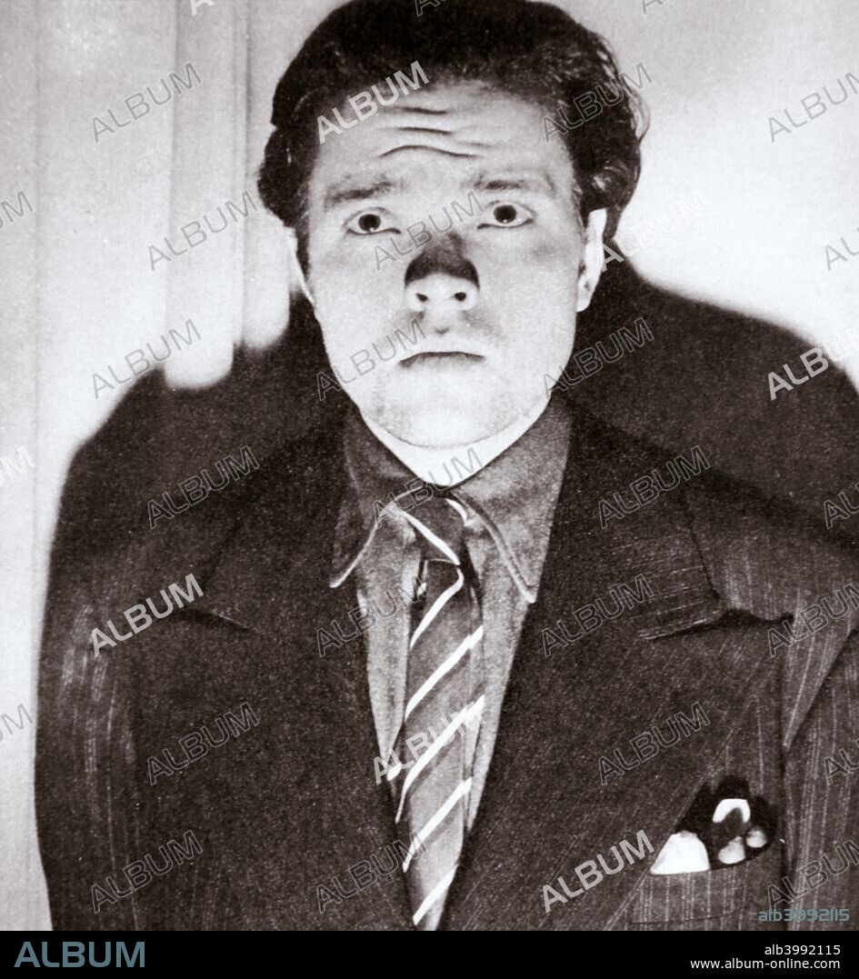 Orson Welles, American actor and film director, 30 October 1938. Welles (1915-1985) photographed after his the broadcast of a radio dramatisation of The War of the Worlds, by HG Wells, which sparked off a panic amongst listeners who believed they were listening to a description of a real alien invasion.