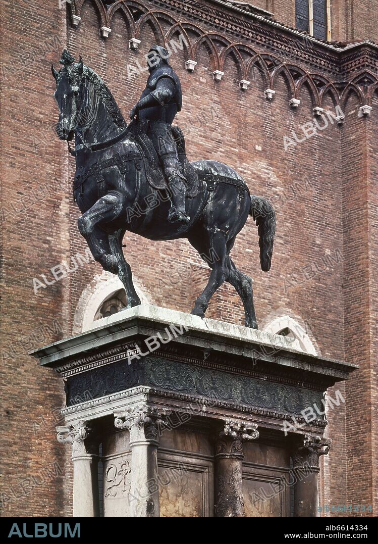 ANDREA VERROCCHIO (1435-1488). MONUMENTO ECUESTRE DEL GENERAL VENECIANO BARTOLOMEO COLLEONI - SIGLO XV.