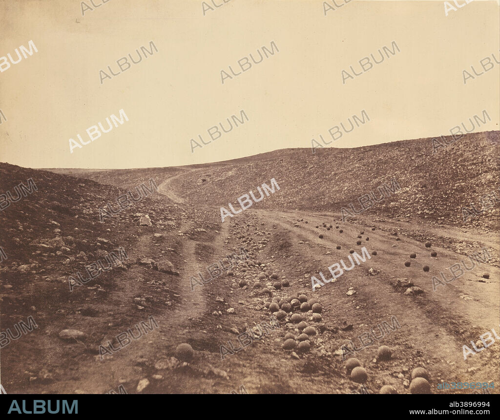 ROGER FENTON. Valley of the Shadow of Death. Date/Period: 23 April 1855. Print. Salted paper. Height: 276 mm (10.86 in); Width: 349 mm (13.74 in).
