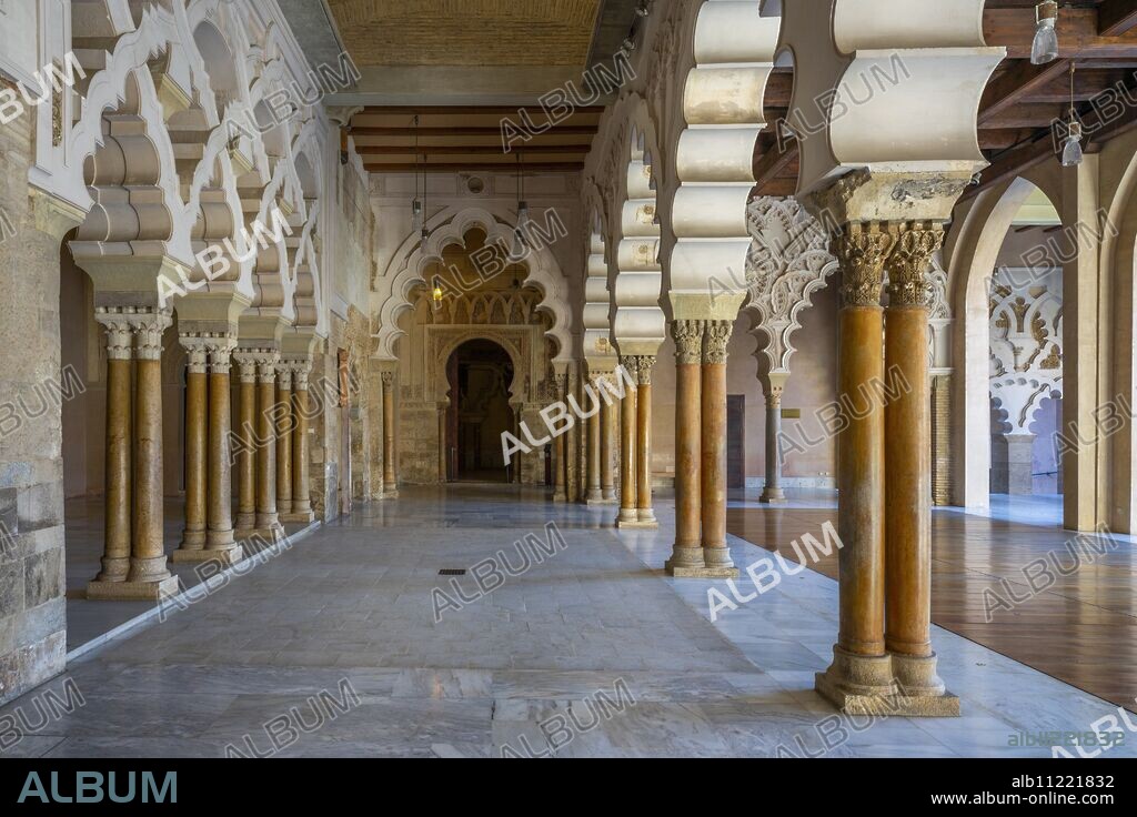 Aljaferia, UNESCO World Heritage Site, Zaragoza, Aragon, Spain, Europe.